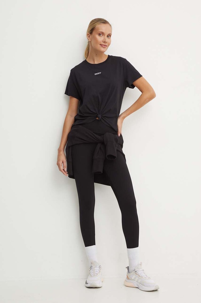 Pamučna majica Dkny DP4T9994 crna AW24