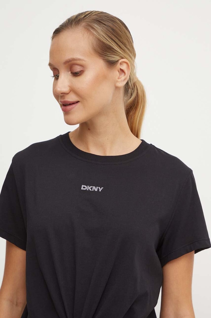 Pamučna majica Dkny crna DP4T9994