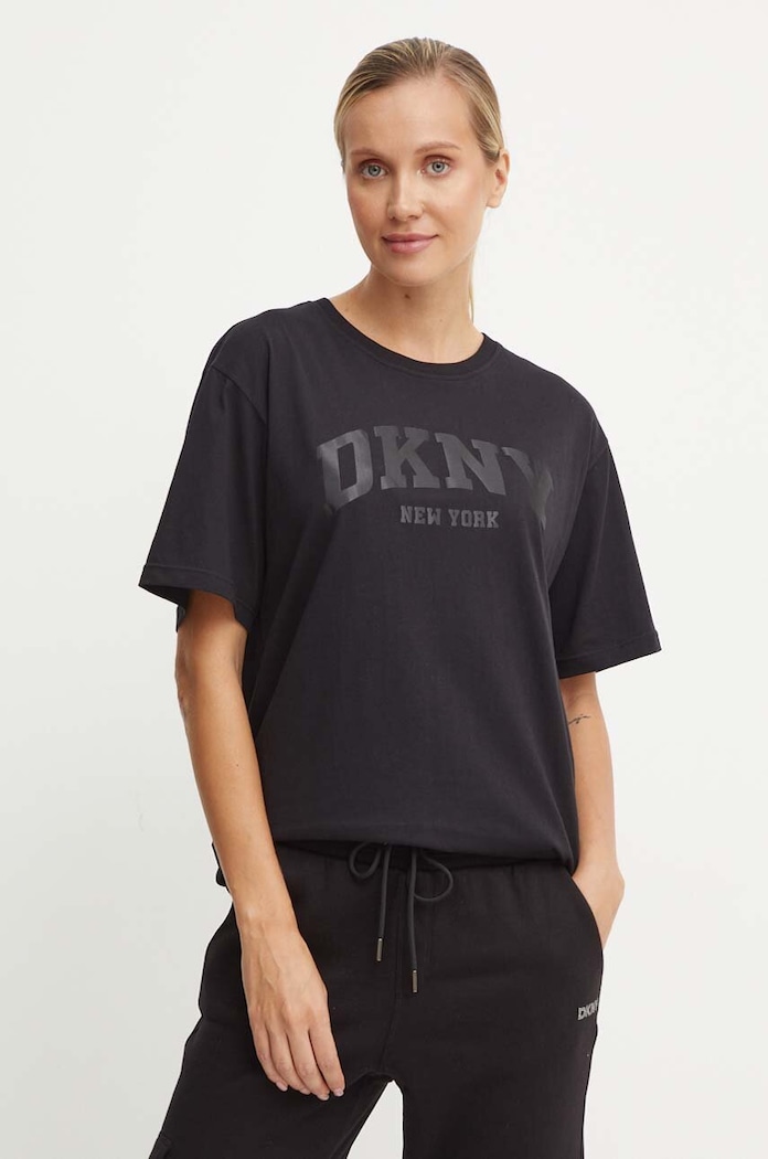 Βαμβακερό μπλουζάκι Dkny μαύρο DP4T9812