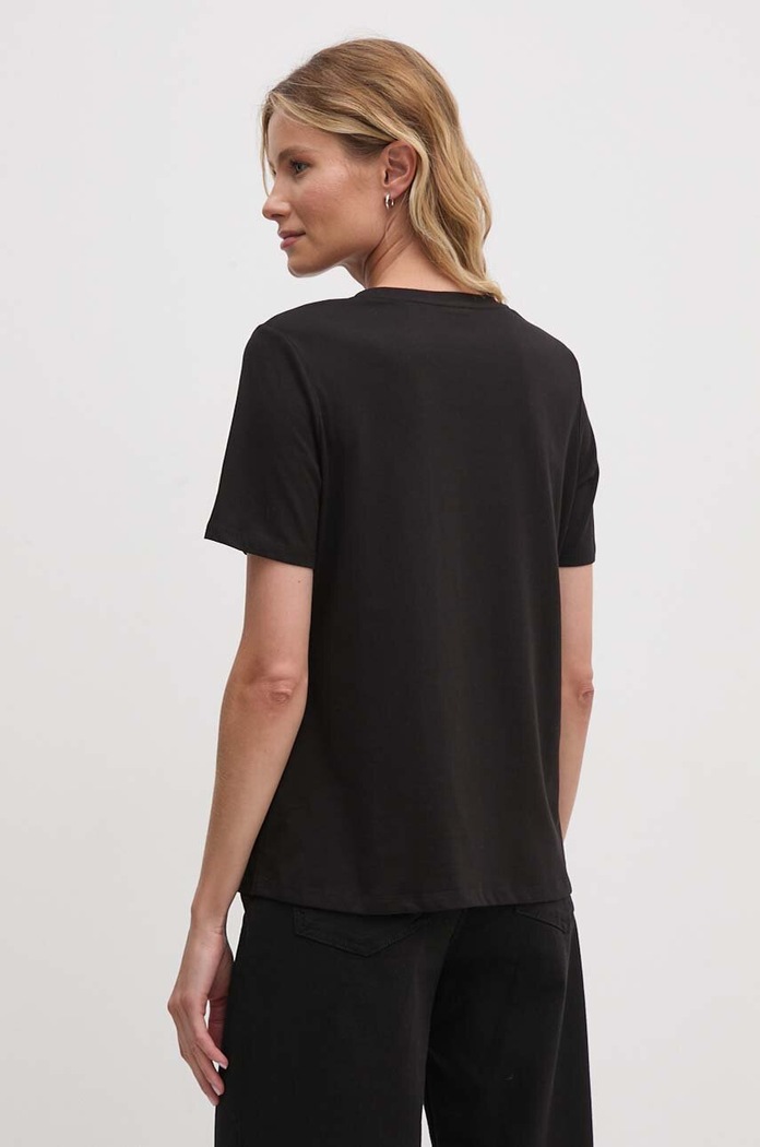 Βαμβακερό μπλουζάκι Dkny D2G4A221 μαύρο AW24