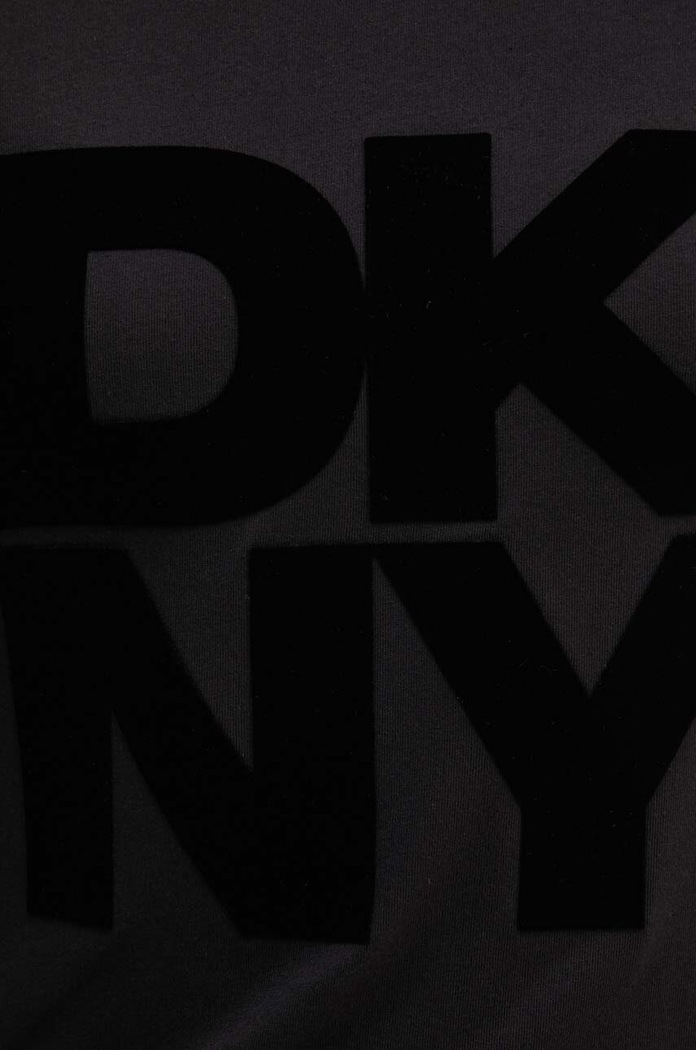 Βαμβακερό μπλουζάκι Dkny μαύρο D2G4A221