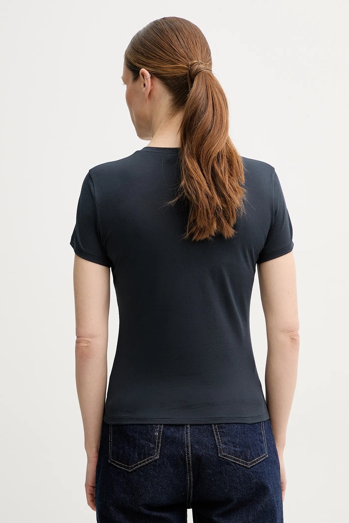 Îmbrăcăminte Theory tricou din bumbac L1024521 bleumarin