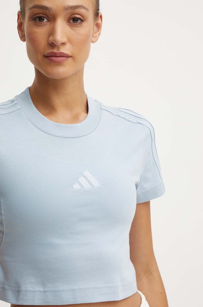 adidas t-shirt in cotone All SZN slim blu IY6846