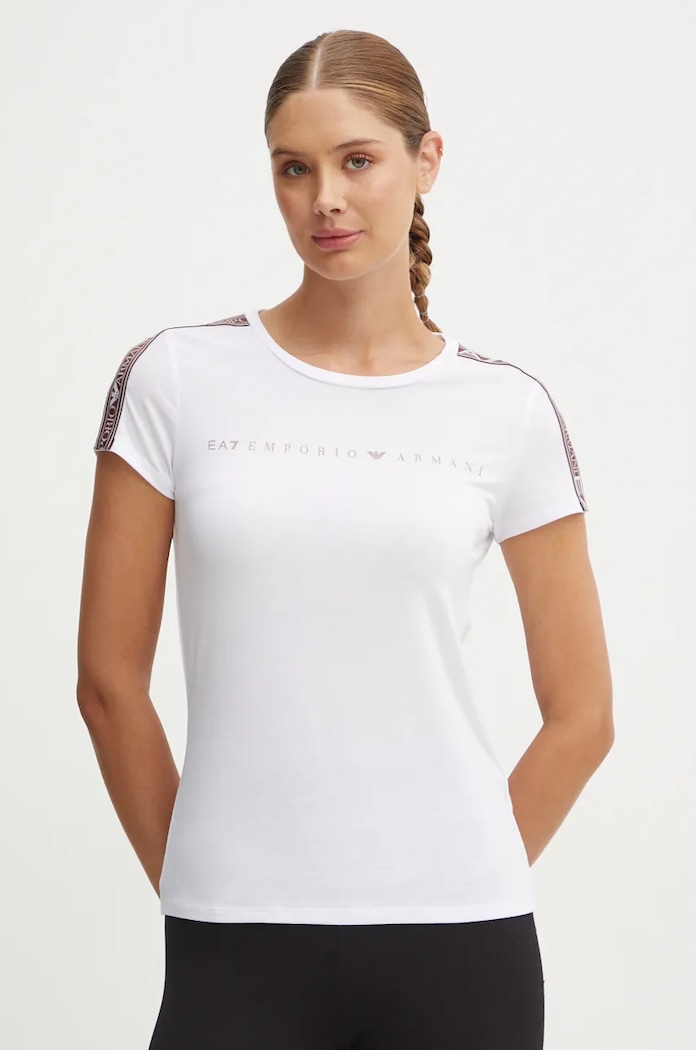 Tréninkové tričko EA7 Emporio Armani potisk bílá TJKUZ.6DTT03.1100
