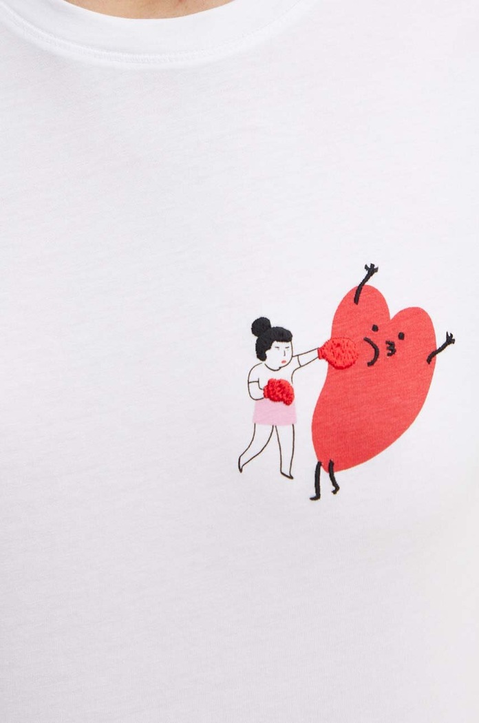 Marella t-shirt bawełniany 2423976044200 biały