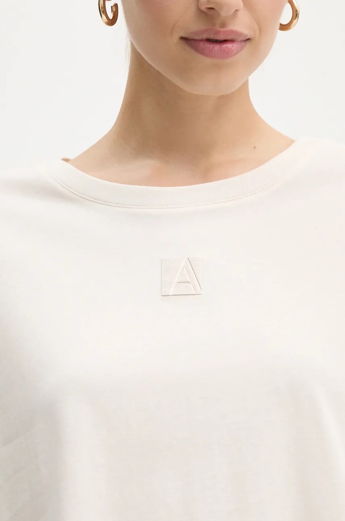 Armani Exchange tricou din bumbac 6DYT24.YJ3RZ bej