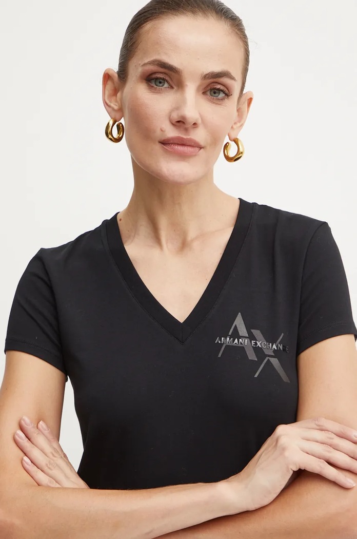 Тениска Armani Exchange черен 6DYT40.YJDTZ