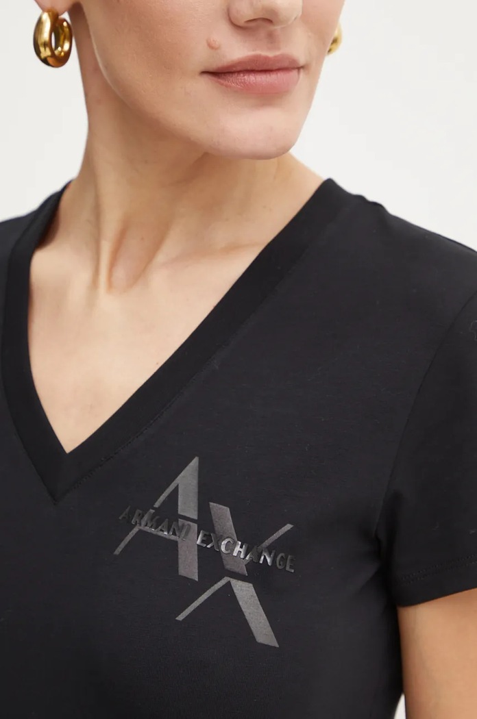 Тениска Armani Exchange 6DYT40.YJDTZ черен