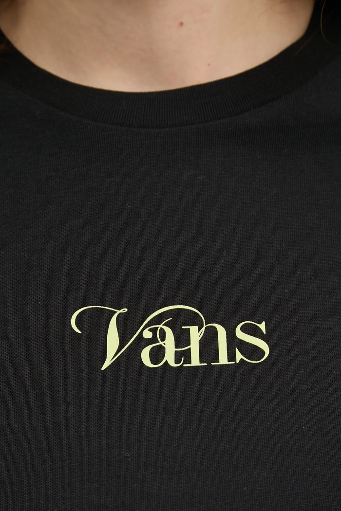 Βαμβακερό μπλουζάκι Vans VN000JUCBLK1 μαύρο