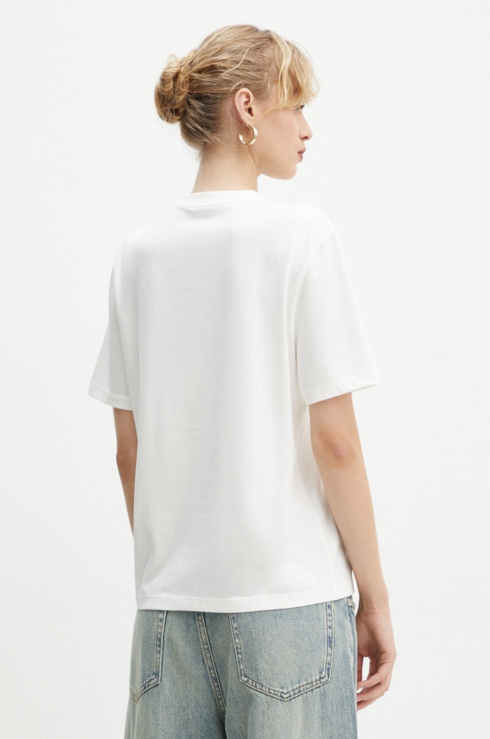Odzież Miss Sixty t-shirt z domieszką jedwabiu 6L3SJ3780000 beżowy