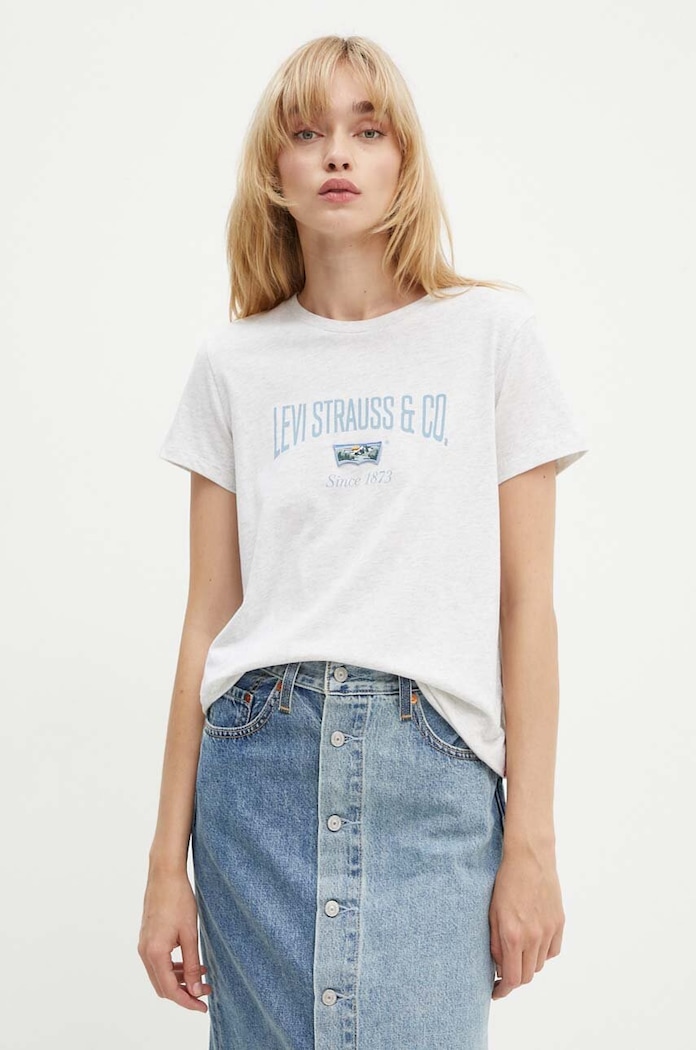 Levi's pamut póló szürke 17369.2800