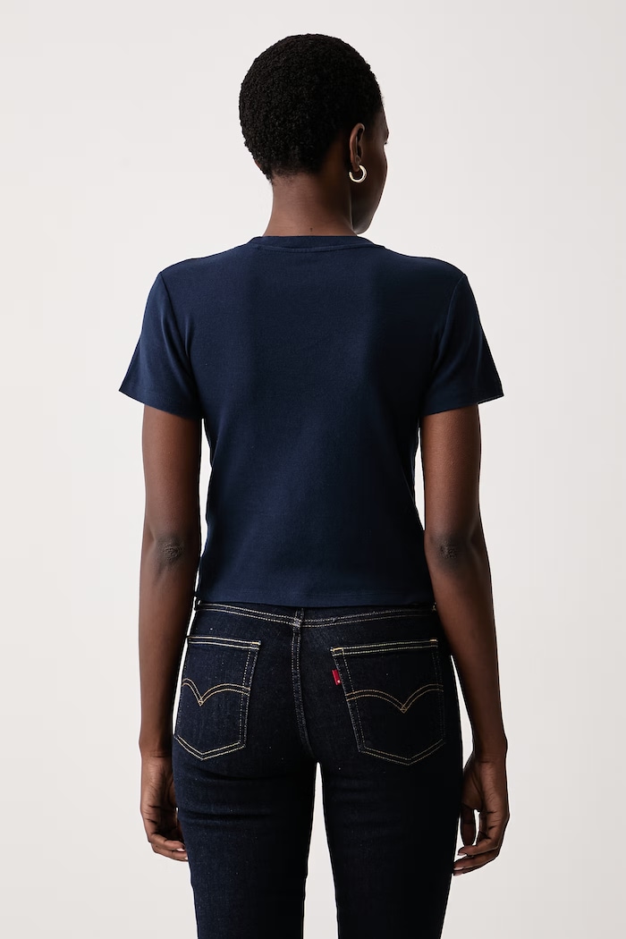 Odzież Levi's T-shirt damski bawełniany A8798 granatowy