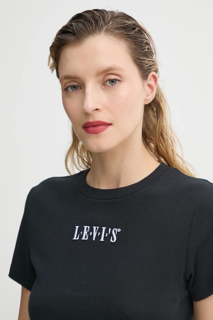 Bavlnené tričko Levi's čierna A8798