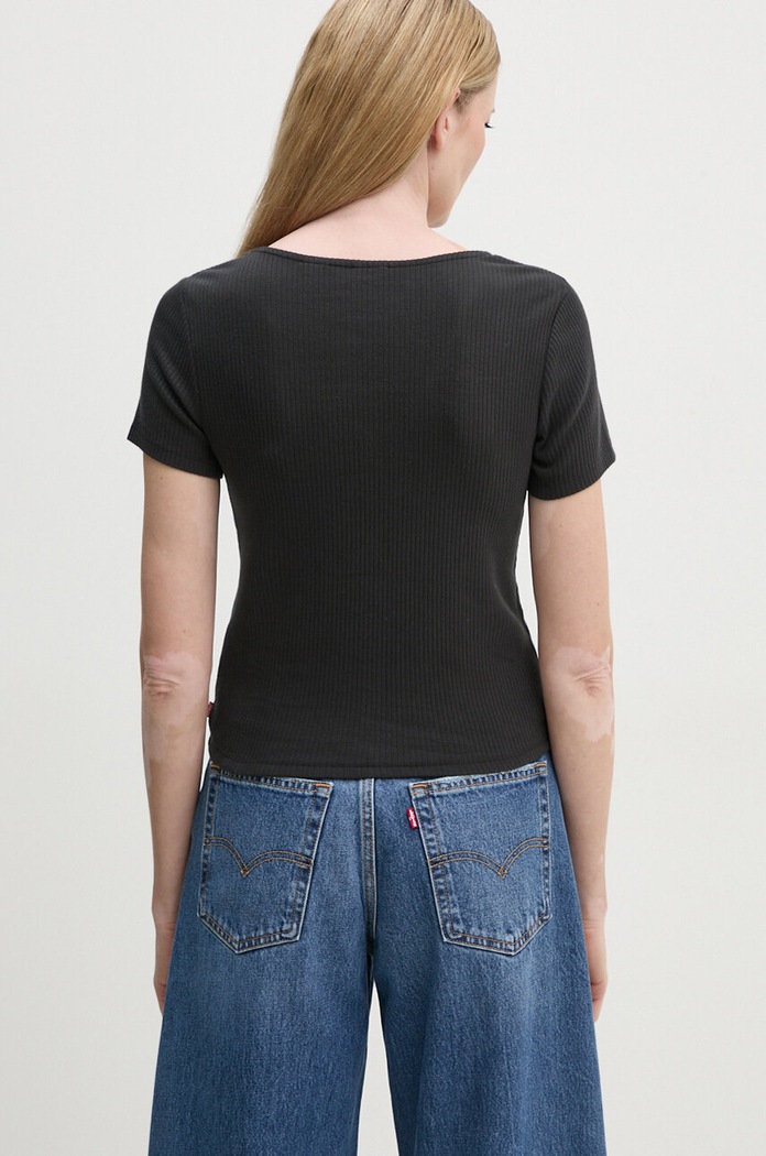 Ρούχα Μπλουζάκι Levi's A8782 μαύρο