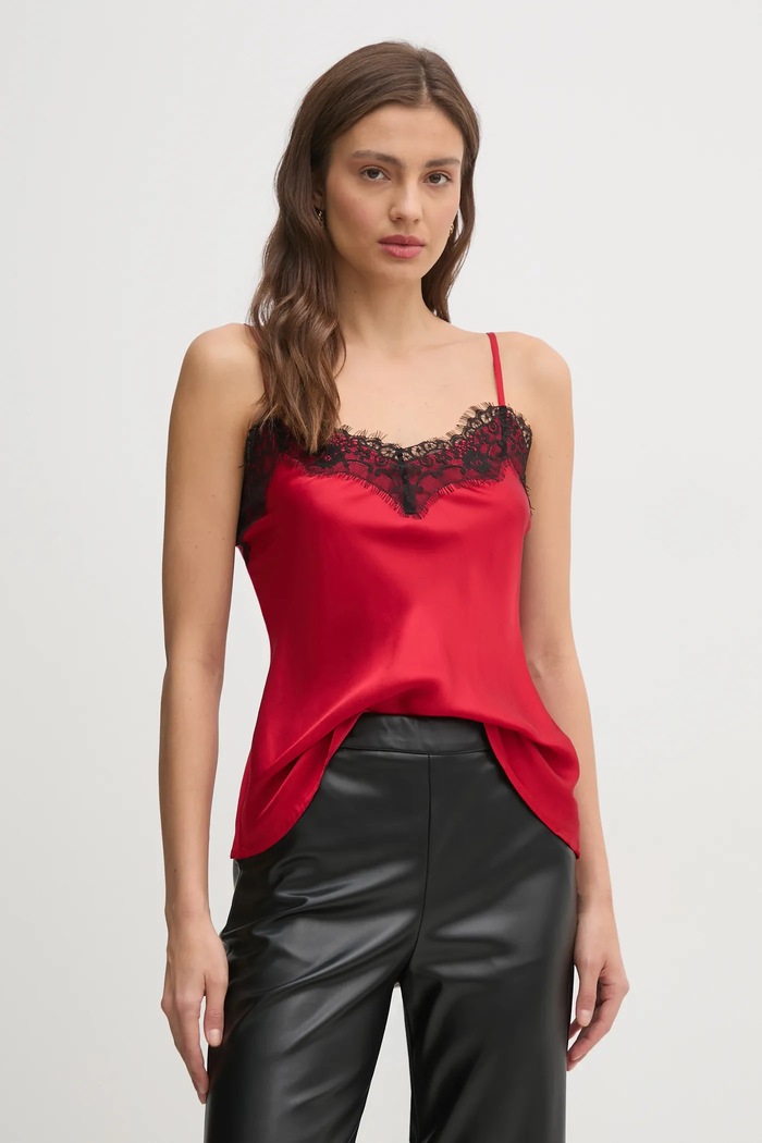 United Colors of Benetton bluzka regular czerwony 5FWVDH00O