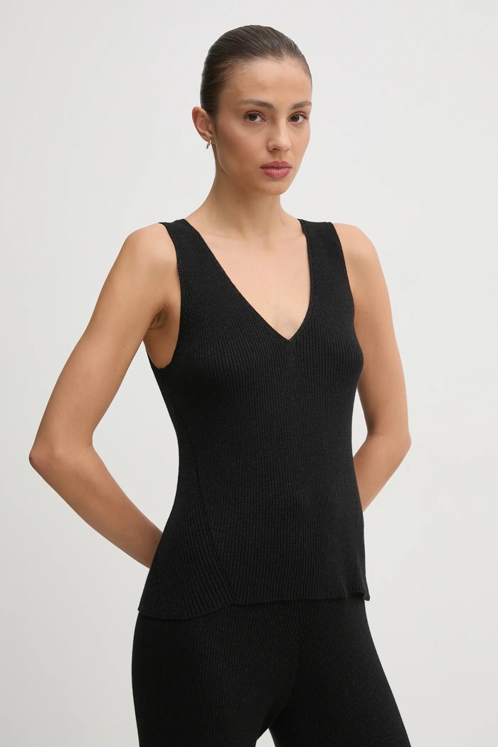 Top United Colors of Benetton hladký černá 1194DH016