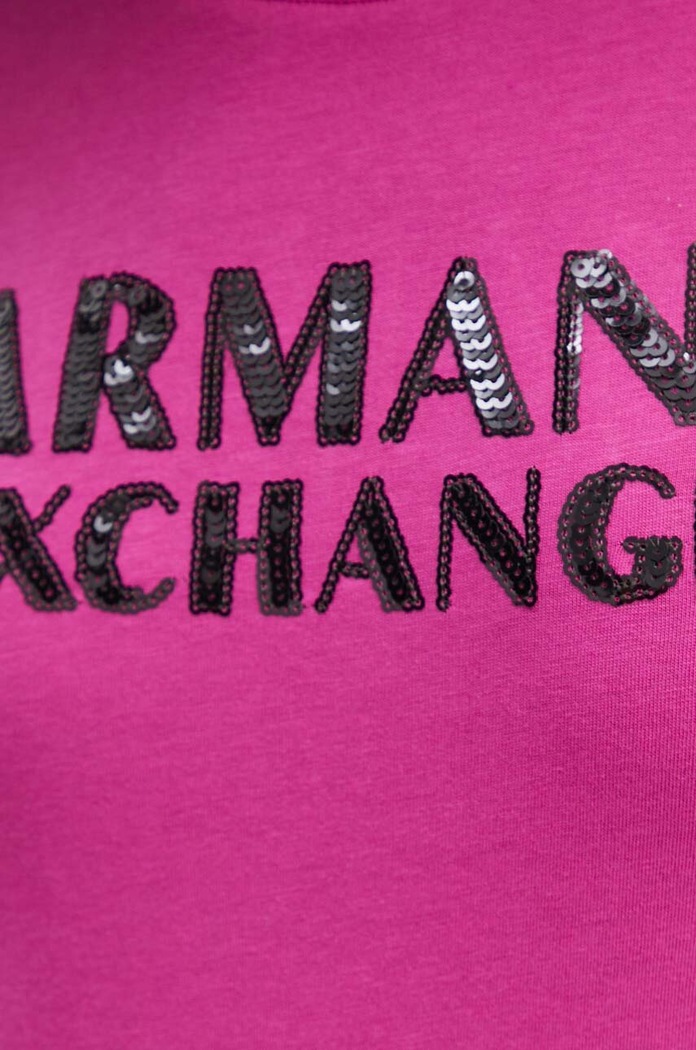 Bavlněné tričko Armani Exchange XW000060.AF10354 růžová