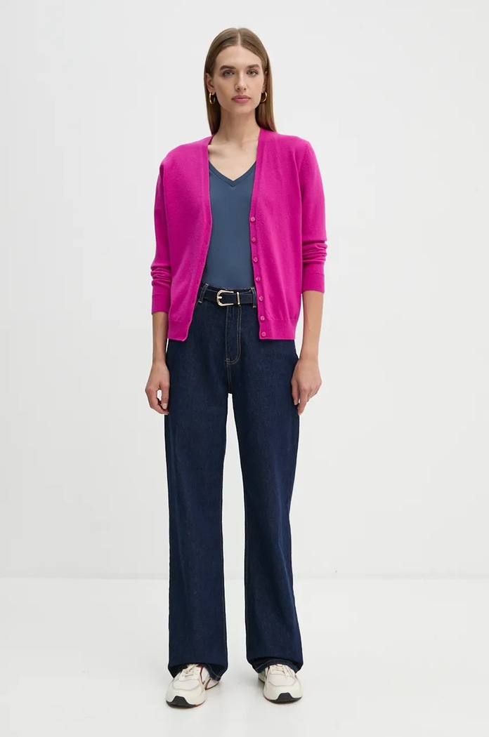 Bavlněné tričko Pepe Jeans FIORE V NECK PL505948 námořnická modř AW24