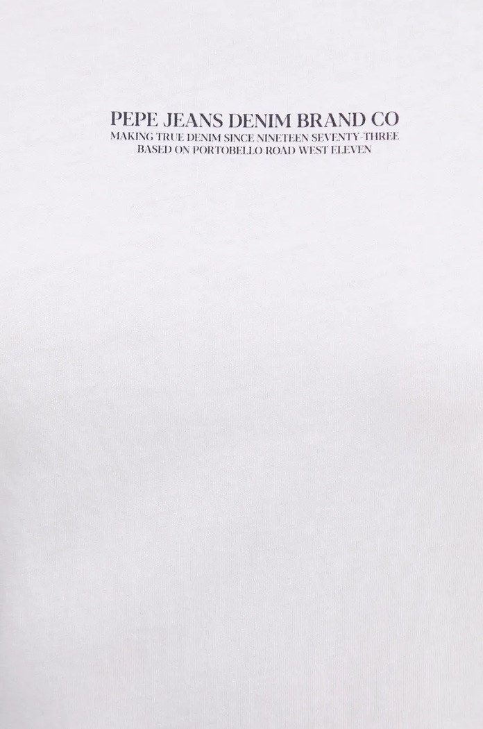 Βαμβακερό μπλουζάκι Pepe Jeans GENEVIVE PL505974 λευκό