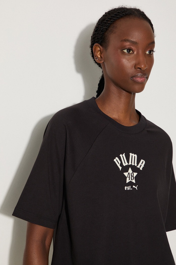 Βαμβακερό μπλουζάκι Puma Classics Play Paris Relaxed Tee 626808 μαύρο