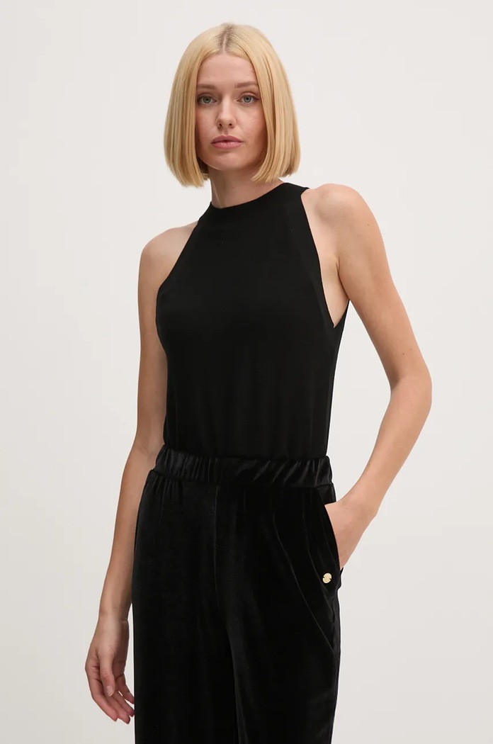 Top Sisley hladký černá 17Q3MH00D
