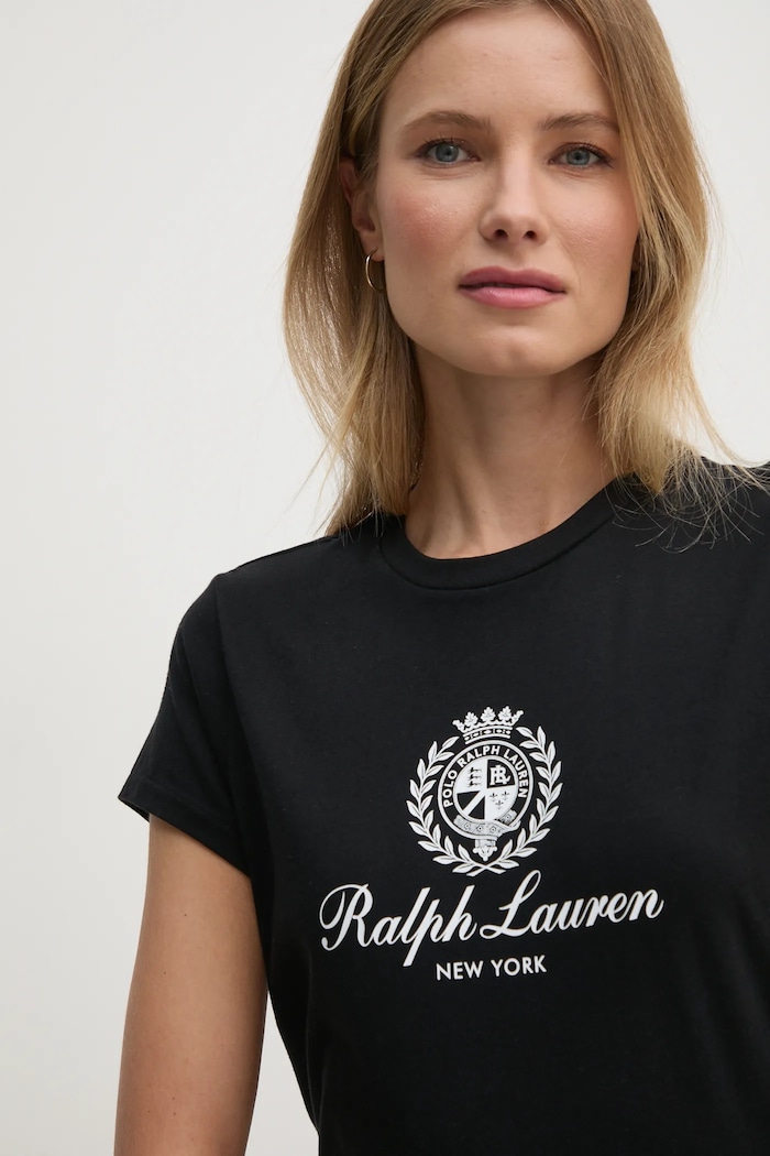 Bavlněné tričko Polo Ralph Lauren černá 211952901