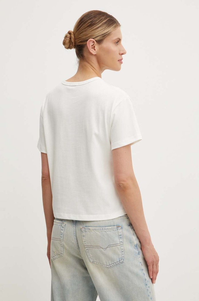 A.P.C. t-shirt bawełniany t-shirt boxy petit vpc COHBQ.F26390 biały SS25
