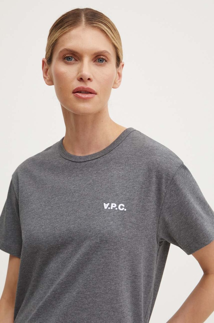 A.P.C. t-shirt bawełniany t-shirt boxy petit vpc szary COHBQ.F26390