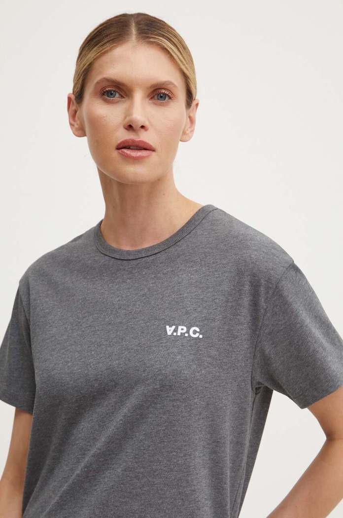 A.P.C. t-shirt bawełniany t-shirt boxy petit vpc szary COHBQ.F26390