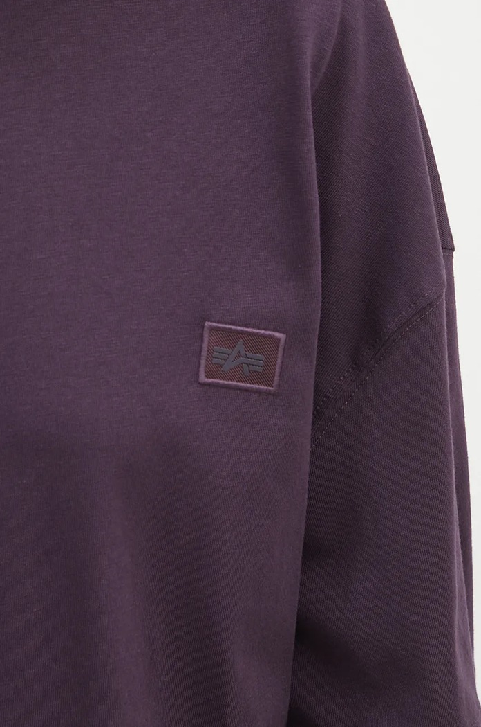 Bavlnené tričko Alpha Industries Essentials RL fialová 146061