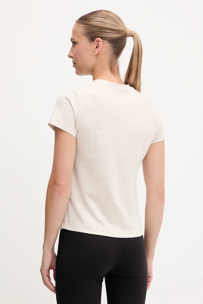 Odzież Guess T-shirt damski bawełniany z elastanem COLETTE V4YI21.KCDH1 beżowy
