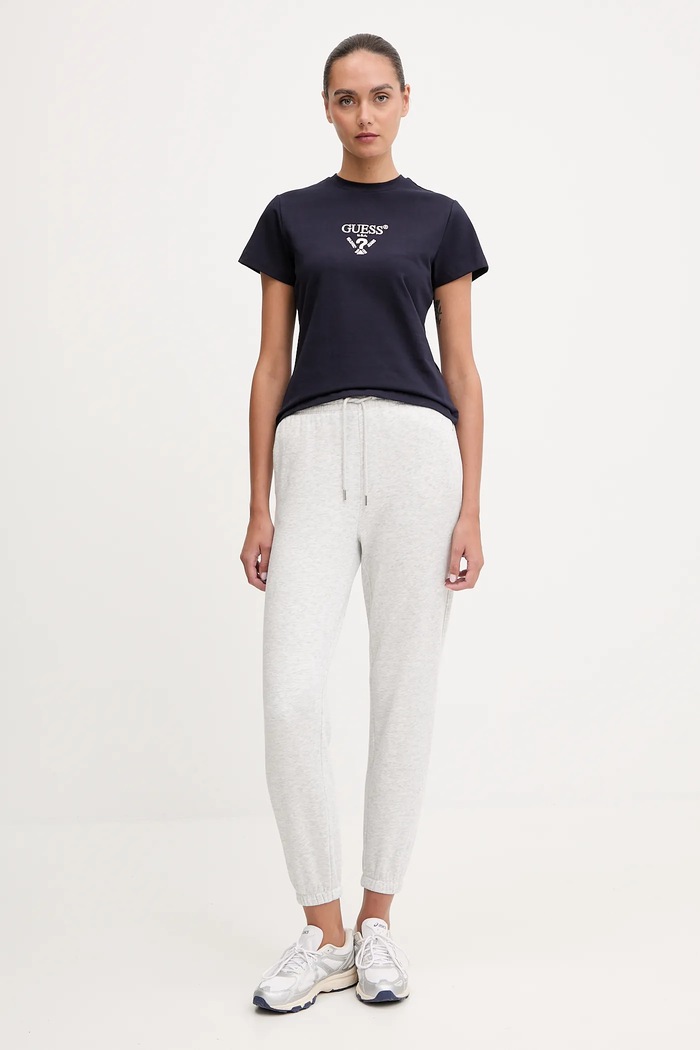 Guess tricou pentru femei din bumbac cu elastan COLETTE V4YI21.KCDH1 bleumarin SS26