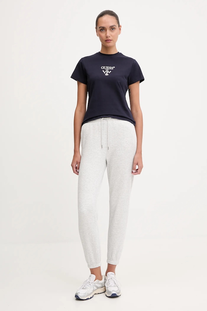 Guess tricou pentru femei din bumbac cu elastan COLETTE V4YI21.KCDH1 bleumarin SS26