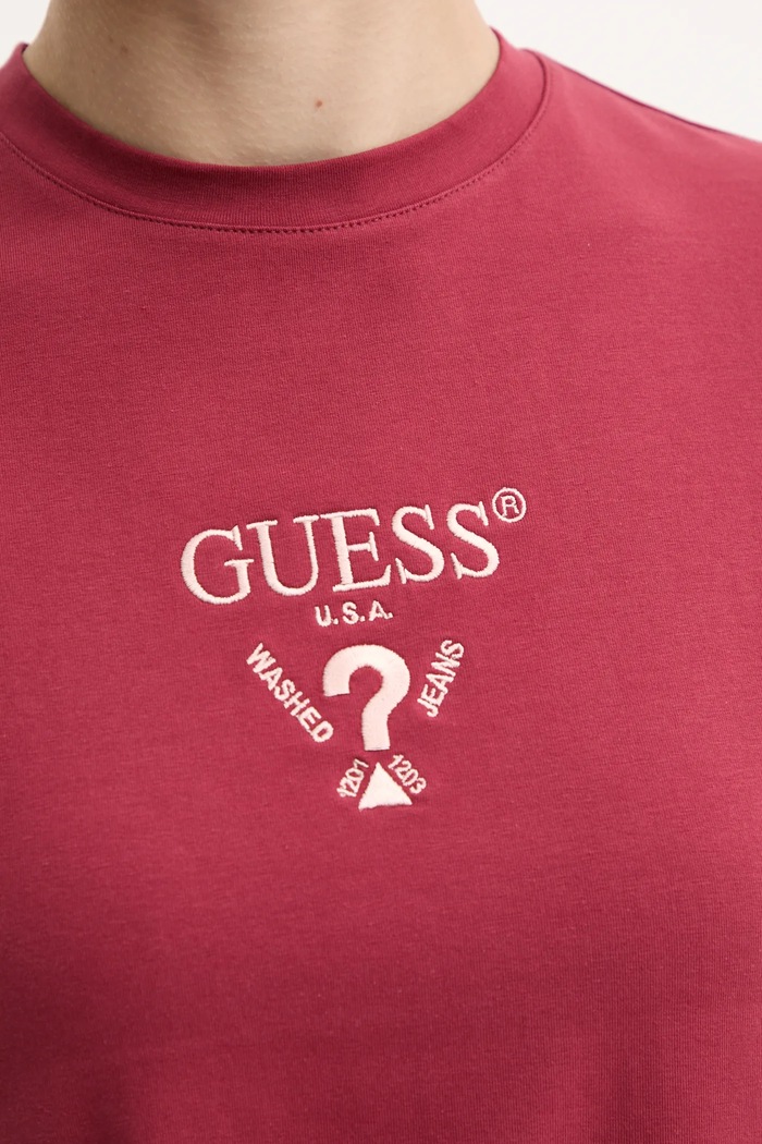 Guess tricou pentru femei din bumbac cu elastan COLETTE V4YI21.KCDH1 rosu
