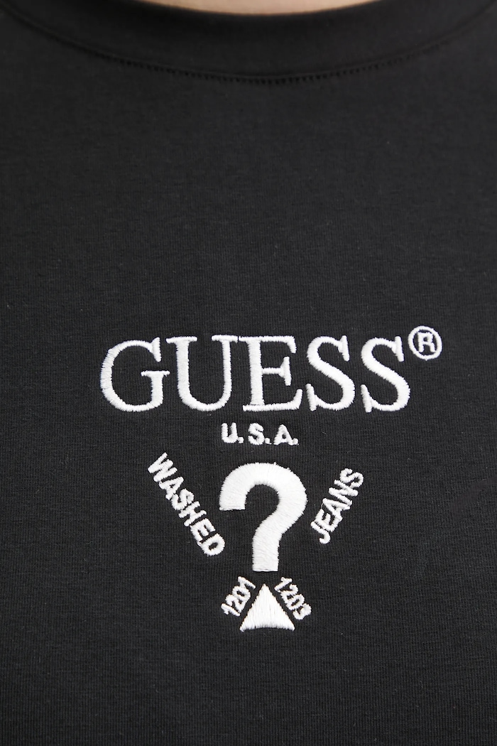 Guess tricou pentru femei din bumbac cu elastan COLETTE V4YI21.KCDH1 negru