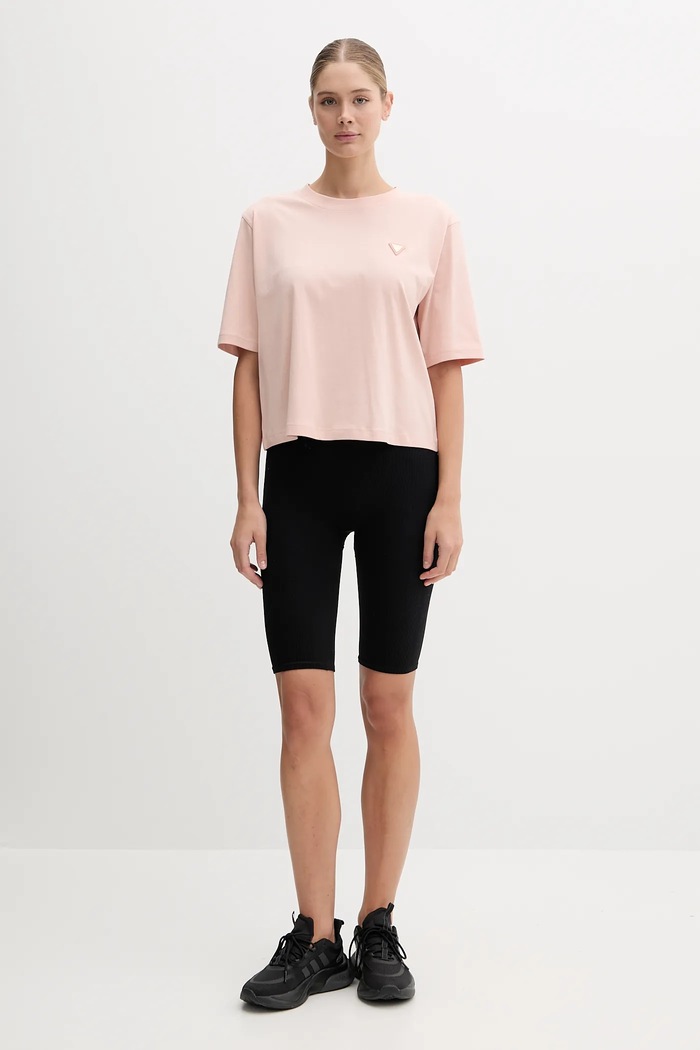Bavlněné tričko Guess V4BI21.I3Z14 oranžová SS26