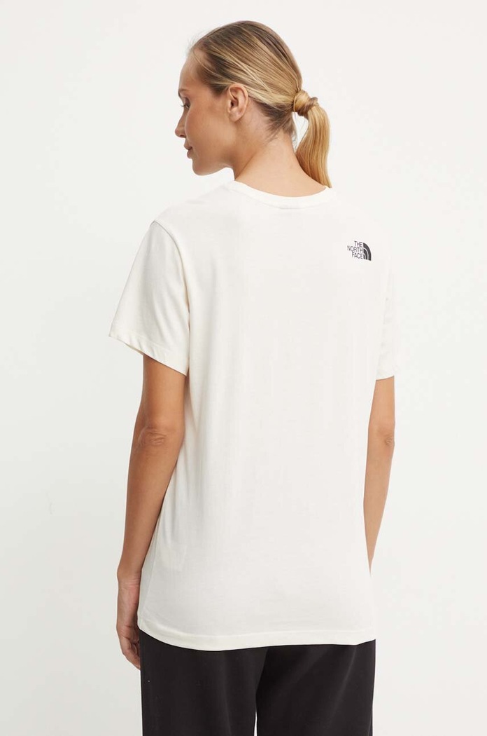 Odzież The North Face t-shirt bawełniany Tee Varsity Graphic NF0A89CQQLI1 beżowy