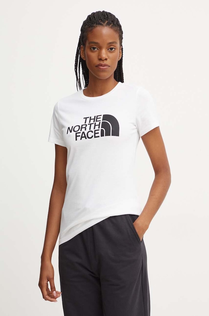 Pamučna majica The North Face Easy Tee print bijela NF0A8A6DFN41