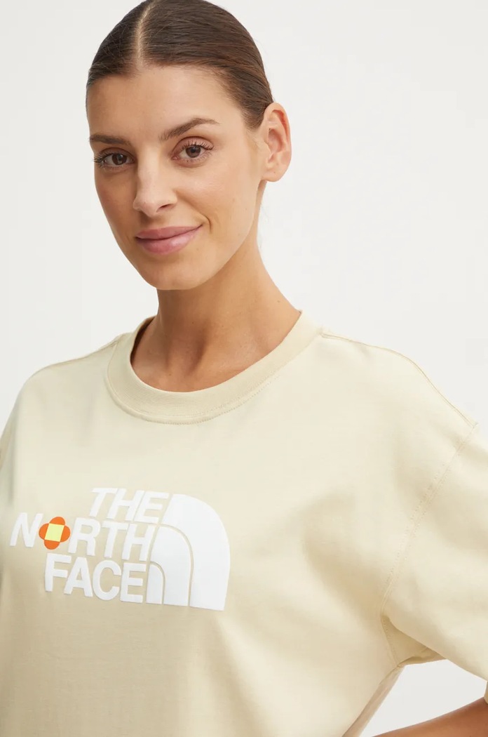 Pamučna majica The North Face TNF x Yinka Ilori bež NF0A89C73X41