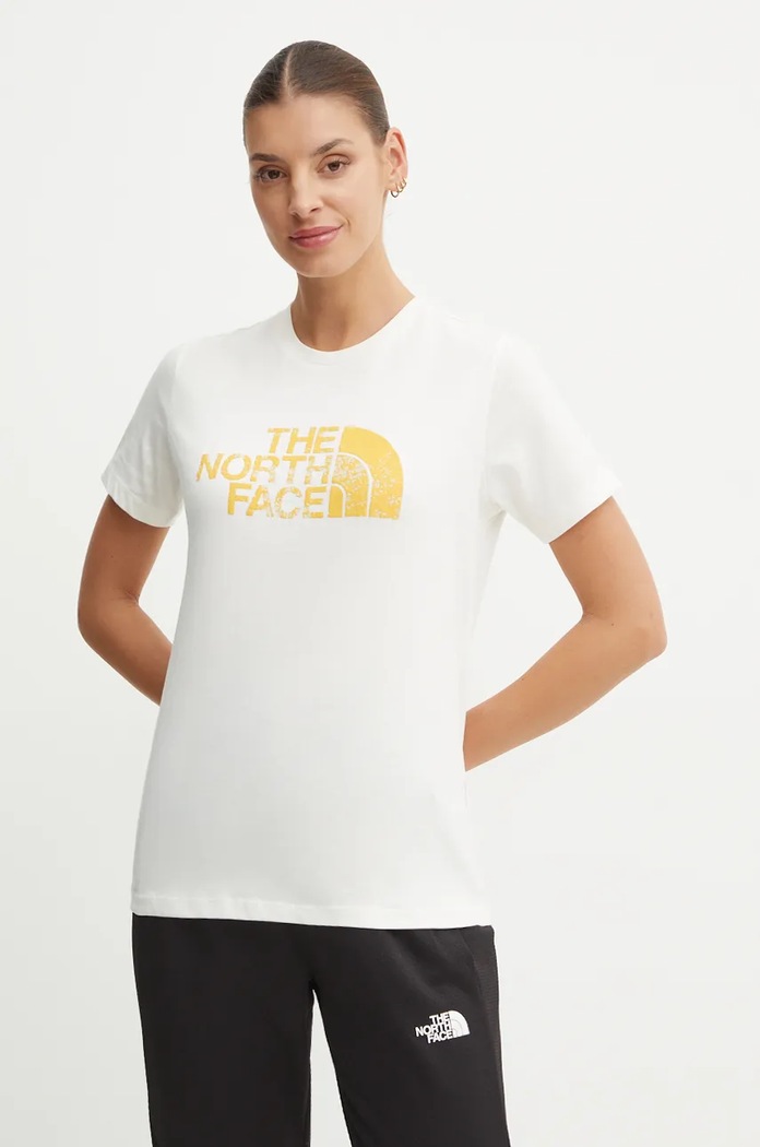 The North Face tricou din bumbac Tee -Seasonal Logo Pack imprimeu alb NF0A89CTQLI1