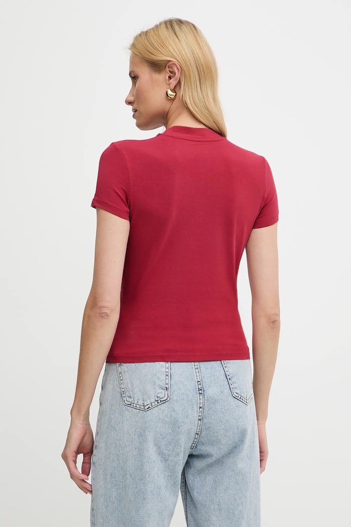 Odzież Guess T-shirt damski z bawełną W4BI26.J1314 czerwony