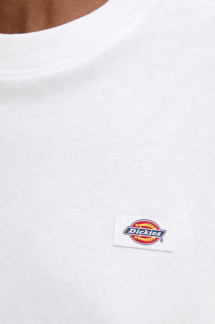 Βαμβακερό μπλουζάκι Dickies OAKPORT DK0A4Y8L λευκό