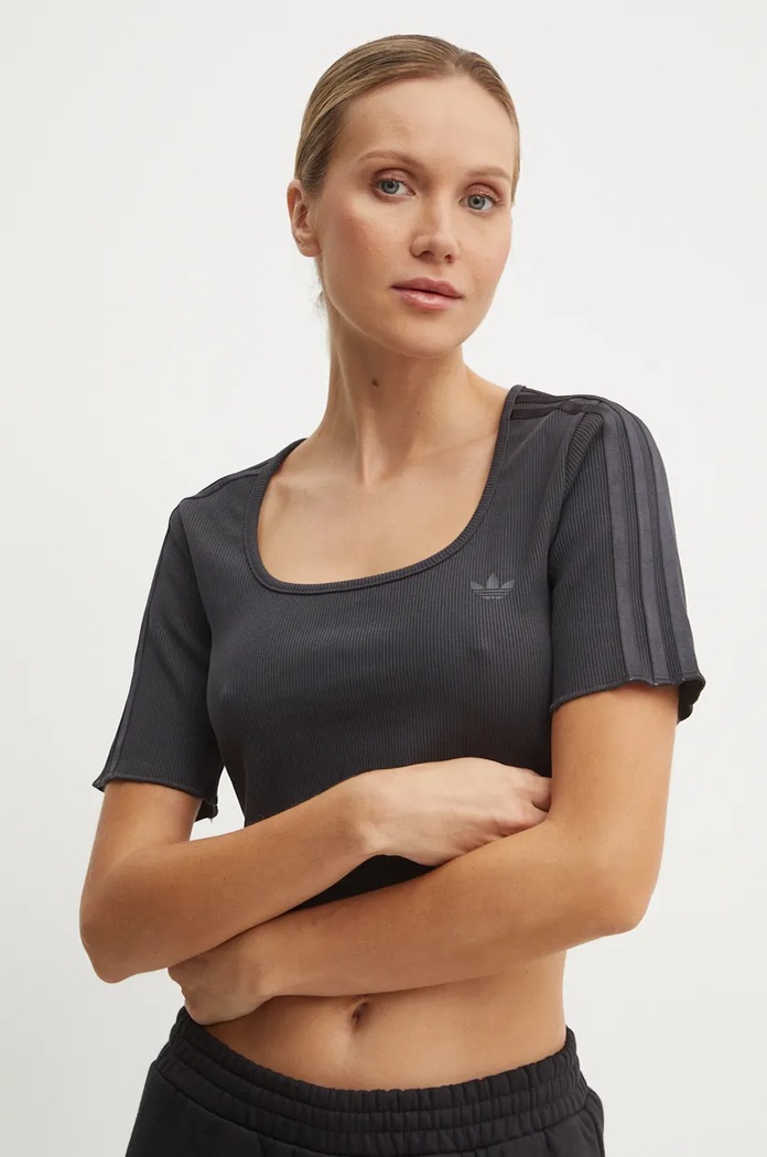 Μπλουζάκι adidas Originals Femme Galore Baby Tee slim μαύρο JN3013