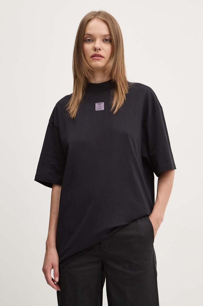 HUGO tricou din bumbac print negru 50525752