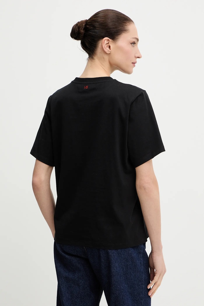 Дрехи Памучна тениска Victoria Beckham 1424JTS005949A черен