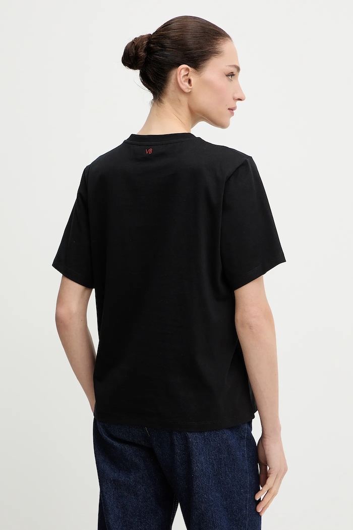 Дрехи Памучна тениска Victoria Beckham 1424JTS005949A черен