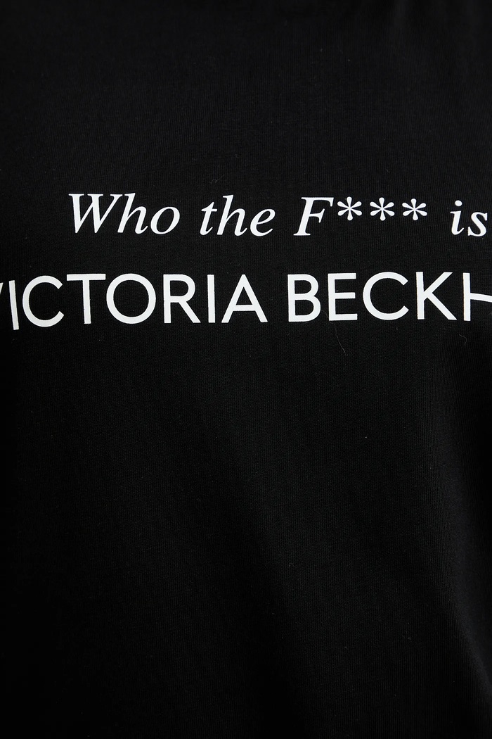 Памучна тениска Victoria Beckham 1424JTS005949A черен