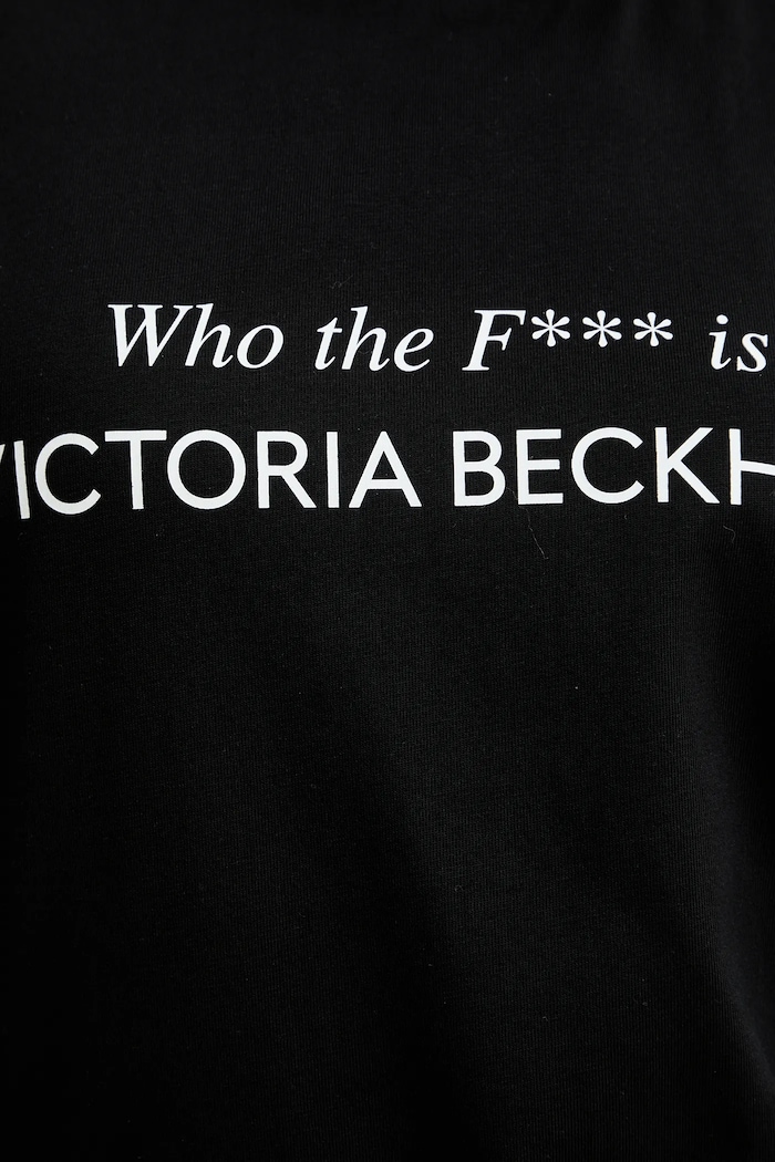 Памучна тениска Victoria Beckham 1424JTS005949A черен