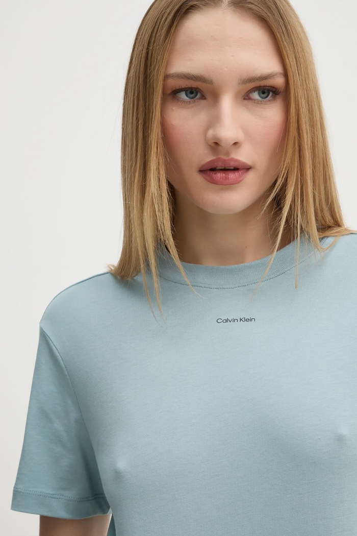 Bavlněné tričko Calvin Klein modrá K20K207519