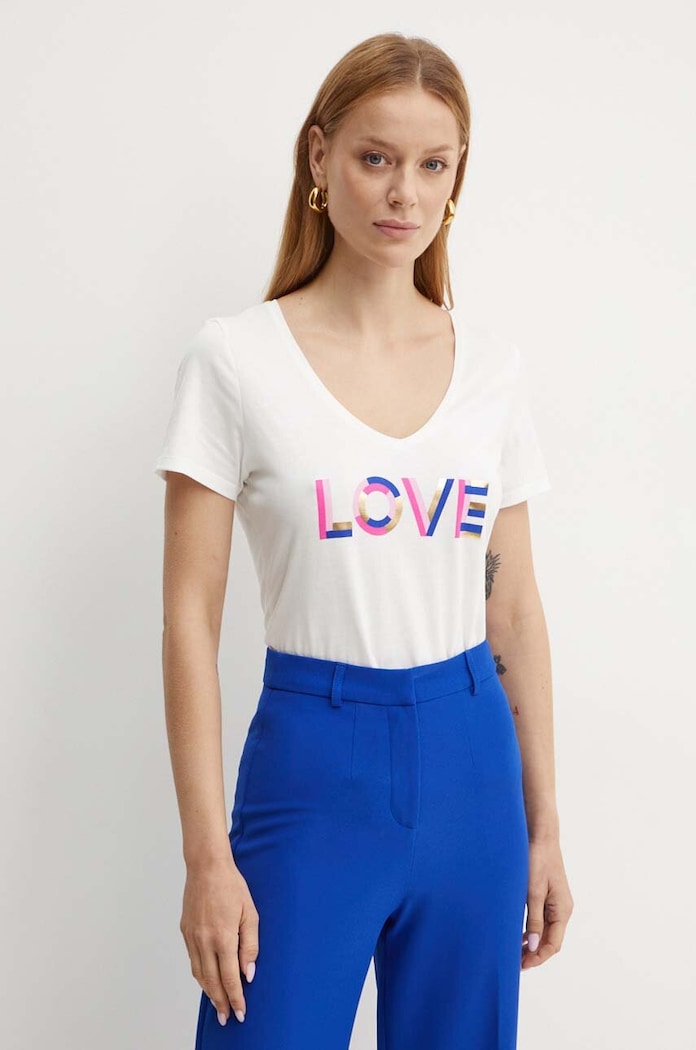 Morgan tricou DLUCY print alb DLUCY